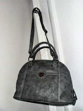 Stone Mountain Belmar Large Dome Satchel Gray Shoulder Bag